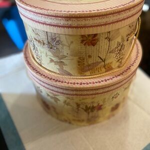 Floral Decorative Designer Hat Storage Boxes